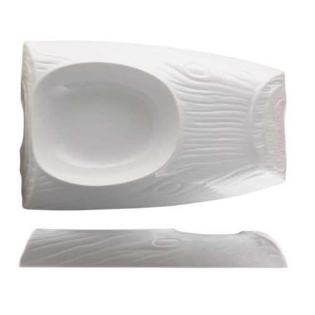 Блюдо прямоугольное 31*19,5 см h4,5 см 450 мл Oyster белое фарфор P.L. Proff Cuisine [3]