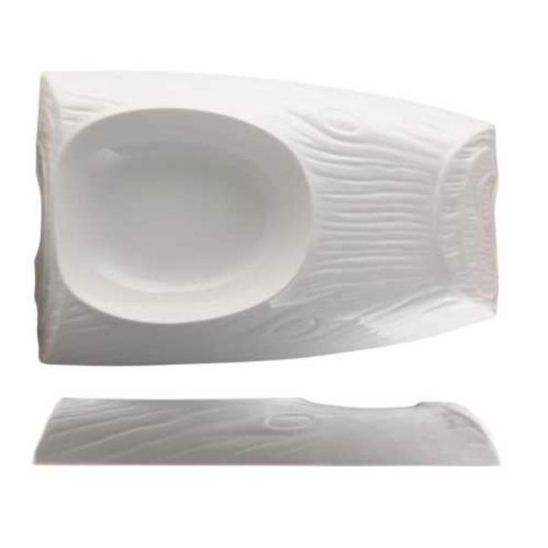 Блюдо прямоугольное 25*16 см h4 см 250 мл Oyster белое фарфор P.L. Proff Cuisine [1]