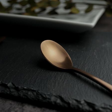 Ложка чайная 14,3 см матовая цвет светлая медь PVD Alessi-Copper P.L. [12]