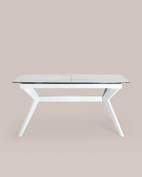 Стол обеденный Аркада раскладной 160-210*90 керамика светлая