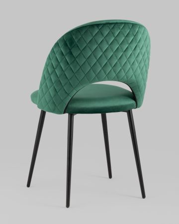 Стул Меган NEW велюр с ромбами зелёный