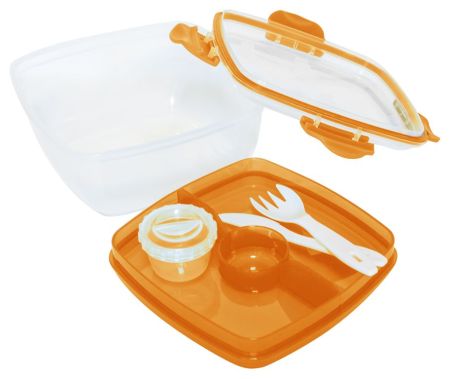 Контейнер пищевой оранжевый, пластик
