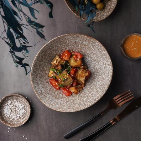 Салатник 800 мл 21*19,5 см h6,8 см Brown Untouched Taiga P.L. Proff Cuisine [3]