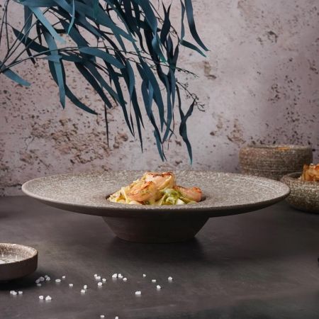 Тарелка глубокая 250 мл d 29 см h6 см для пасты/супа Brown Untouched Taiga P.L. Proff Cuisine [1]