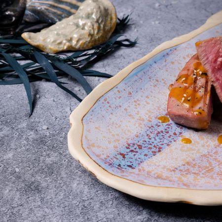 Блюдо овальное 51,8*23,5 см h3,5 см Light Purple Shell Northern Blue Frutti di Mare P.L. [1]