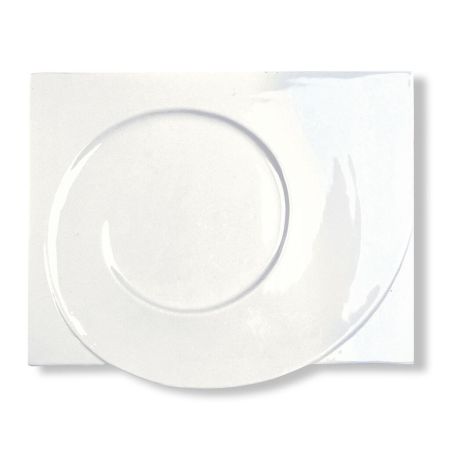 Блюдо для подачи 30,5*24,5 см Asymmetry белое фарфор P.L. Proff Cuisine [1]