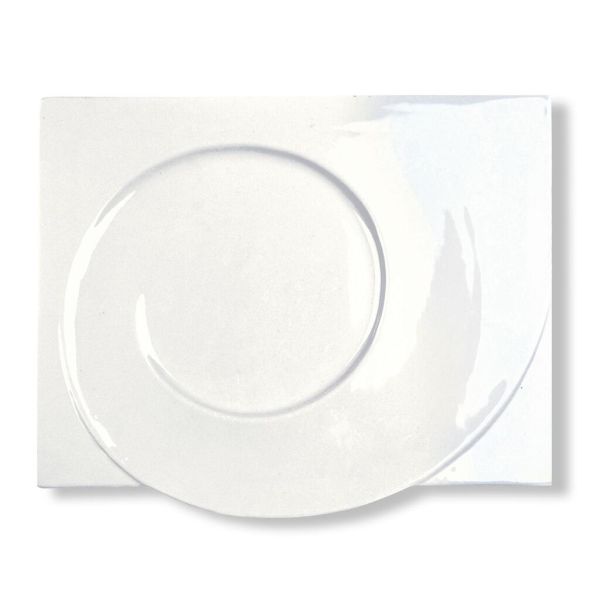 Блюдо для подачи 30,5*24,5 см Asymmetry белое фарфор P.L. Proff Cuisine [1]