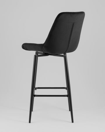 Стул барный Флекс с поворотным механизмом велюр черный
