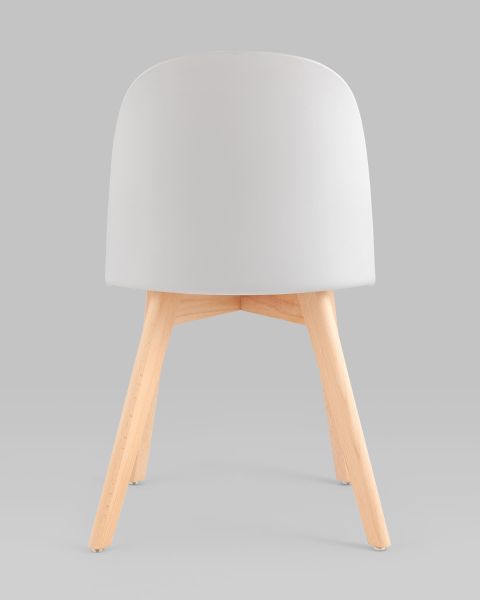 Стул Fog с подушкой светло-серый деревянные ножки