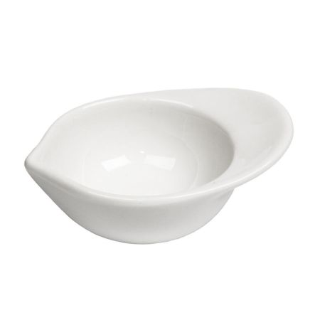 Соусник  25 мл 8,3*6,2 см h3,5 см Mini Mix круглый с ручкой белый фарфор P.L.  [6]