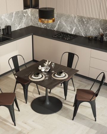 Стол обеденный Strong Square 90х90 темный орех