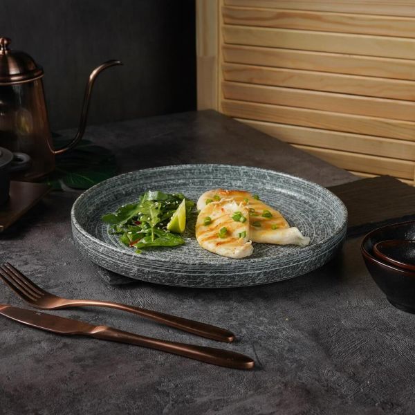 Тарелка с бортом 26,6 см h3 см глазурь Glossy Stone Untouched Taiga P.L. Proff Cuisine [1]