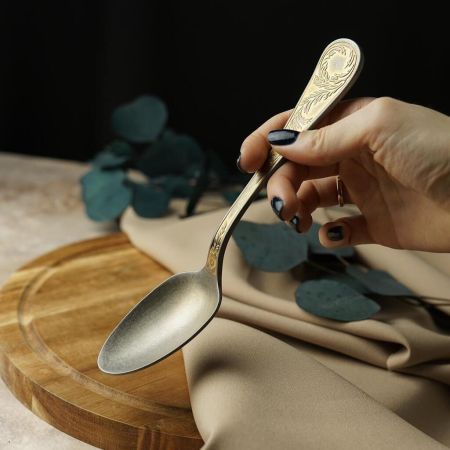 Ложка столовая 20,2 см матовая с золотом Lord Vintage Style P.L. Proff Cuisine [12]