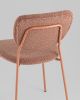 Стул обеденный Gigi коричневый букле розовые ножки