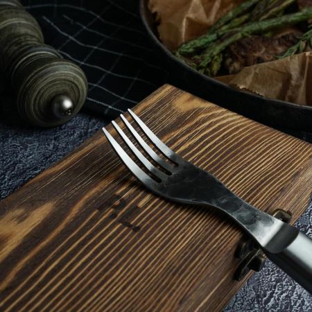 Набор для стейка нож+вилка "Vintage Garwin Premium" дерев. футляр Pakka Black P.L. Proff Cuisine