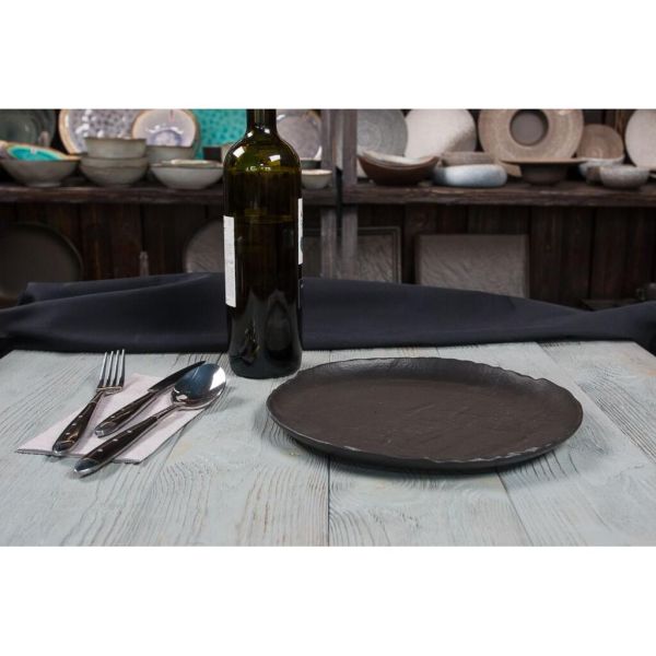 Тарелка d 26 см Uneven Side Black Raw Stellar P.L. Proff Cuisine [3]