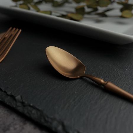 Ложка чайная 15 см матовая цвет медь PVD 1920-Copper P.L. [12]