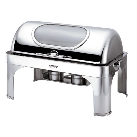Мармит 8,3 л 1/1*65 с откидной Roll-top крышкой и окном нерж. KINGO-HOTEL