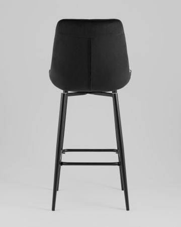 Стул барный Флекс с поворотным механизмом велюр черный