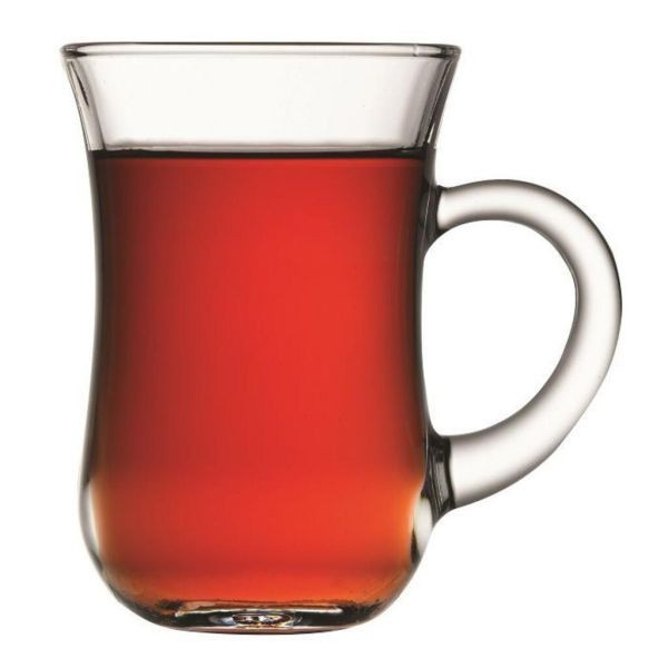 Стаканчик для чая 140 мл "Бейзик" с ручкой Tempered Glass d 6,5 см h9,3 см Pasabahce [12]