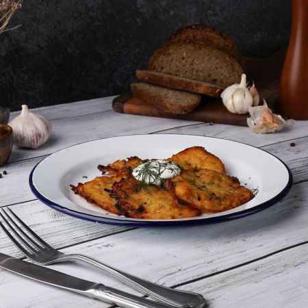 Тарелка d 26 см h2,3 см Blue Rim эмалированая сталь SUNNEX [1]