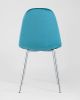 Стул Валенсия велюр темно-бирюзовый хромированные ножки