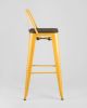 Стул барный TOLIX WOOD со спинкой желтый