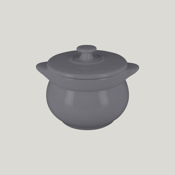Горшочек с крышкой RAK Porcelain ChefsFusion Stone d 10,6 см, 450 мл