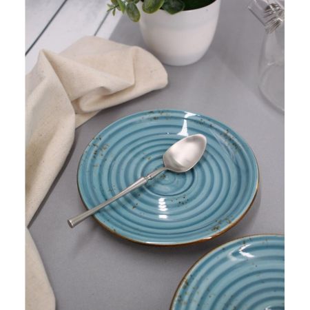 Ложка чайная 15 см матовая цвет серебро PVD 1920-Silvery P.L. [12]