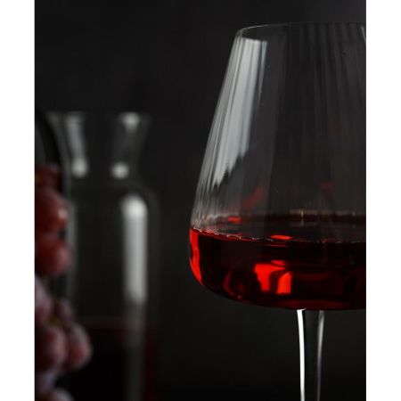 Бокал для вина 550 мл "Zie Optical" d 6,2 см h28 см оптические грани P.L. - BarWare [4]