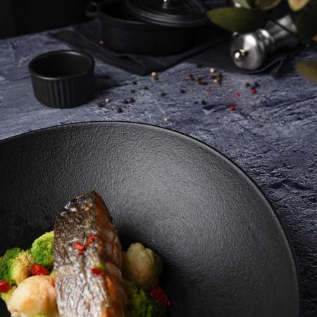 Салатник 1500 мл 27*25 см h7,5 см Wave Up Smooth Black Raw Stellar P.L. Proff Cuisine [1]