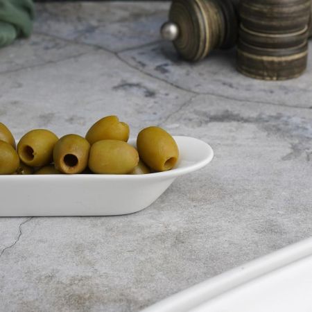 Блюдо овальное 20,5*3,5 см h2,8 см для оливок белое фарфор P.L. Proff Cuisine [6]