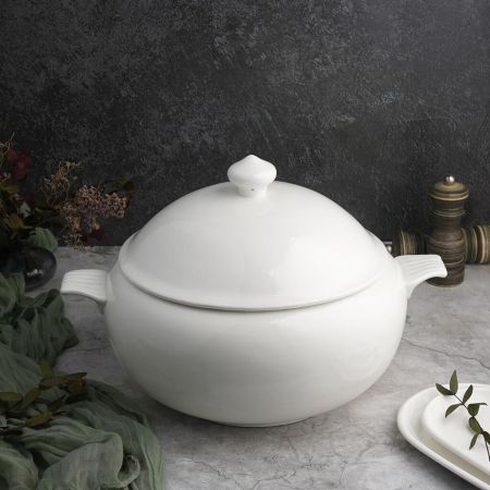 Супница 7 л d 25,5 см h25 см белая фарфор P.L. Proff Cuisine [1]