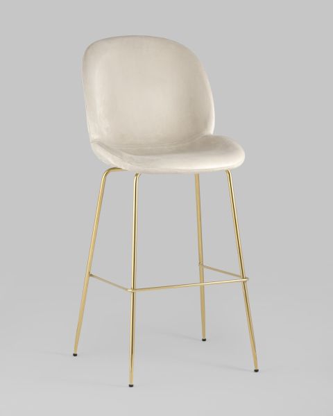 Стул барный Beetle со спинкой бежевый