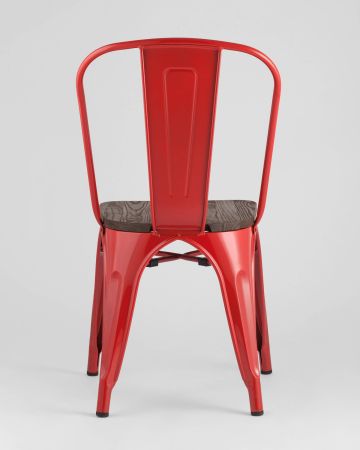 Стул TOLIX WOOD красный глянцевый