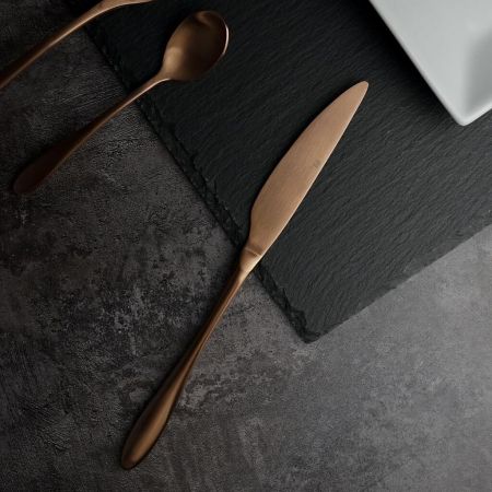 Нож столовый 23,5 см матовый цвет светлая медь PVD Alessi-Copper P.L. [12]