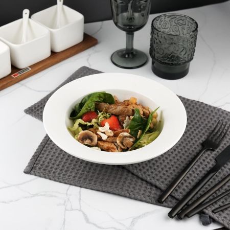 Тарелка глубокая 500 мл d 21 см h6,5 см белая фарфор P.L. Proff Cuisine [4]