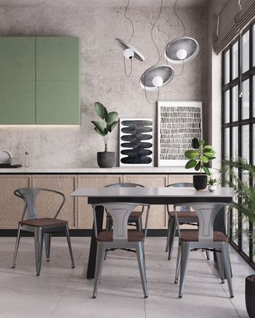 Стол обеденный Детройт раскладной 160-200*90 серый