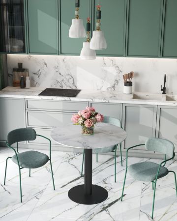 Стол обеденный Stem D90 мрамор