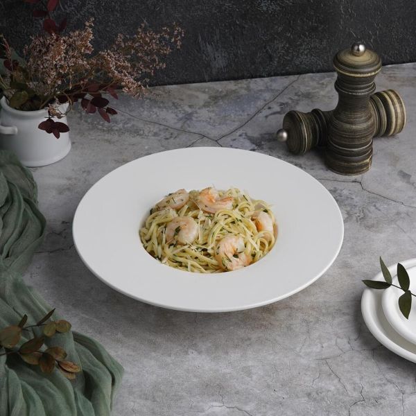 Тарелка глубокая 250 мл d 24 см h5 см для пасты, для супа белая фарфор P.L. Proff Cuisine [3]