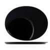 Тарелка 30*24 см овальная со смещенным центром 19*16 см Black фарфор P.L. Proff Cuisine [1]