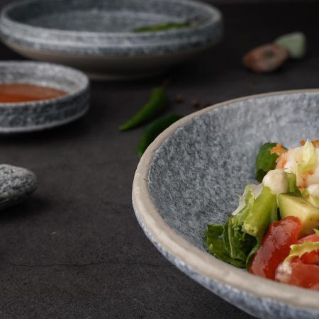 Салатник 450 мл 19,5*17,5 см h5/4,3 см Side Up Stone Untouched Taiga P.L. Proff Cuisine [6]