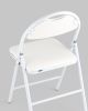 Стул складной Hagen экокожа белый каркас белый