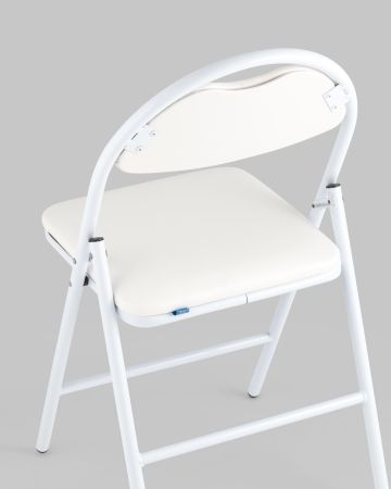 Стул складной Hagen экокожа белый каркас белый