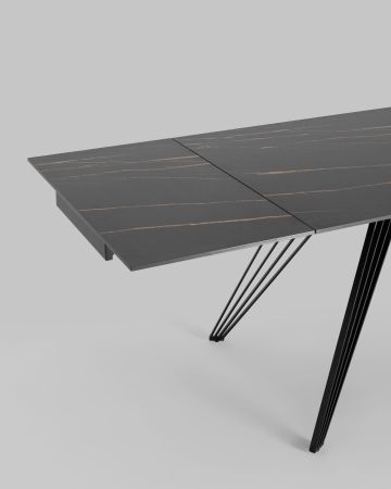 Стол обеденный Пандора раскладной 180-280*90 керамика темная