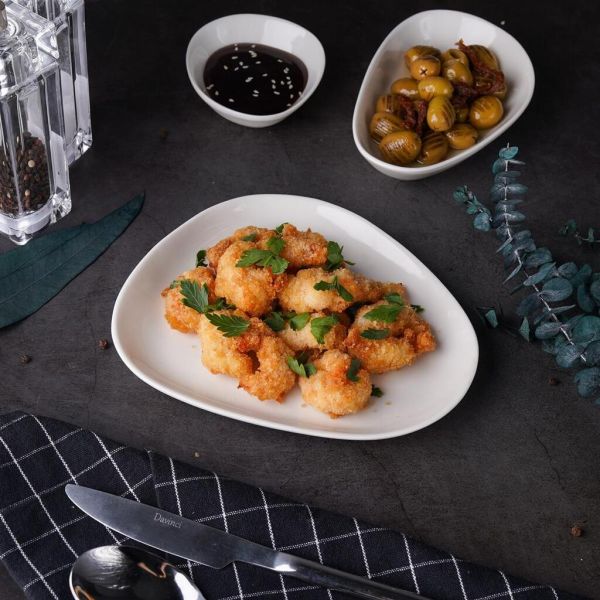 Тарелка 19*16,5 см h2,4 см овальная White Island By Bone Innovation [6]