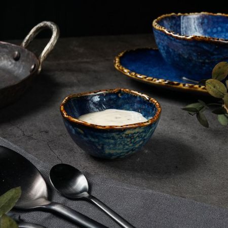 Соусник  80 мл d 7,6 см h4 см круглый фарфор Aqua Blue P.L. Proff Cuisine [6]