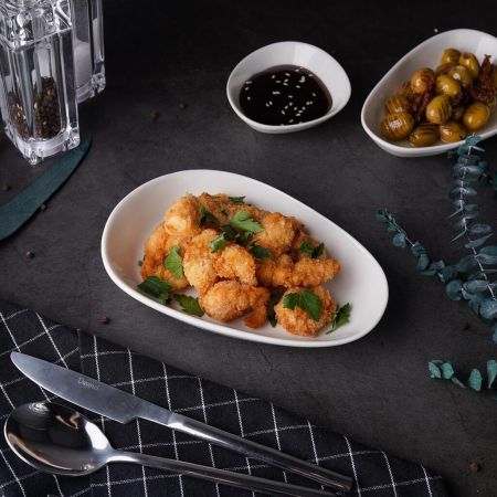 Блюдо овальное 19*13 см h3,2 см White Island By Bone Innovation [6]