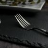 Вилка столовая 22,5 см матовая серый цвет черная ручка PVD Lounge P.L. [12]