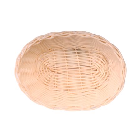 Корзина для хлеба овальная 18*12*6 см. бежевая полиротанг MGprof /1/144/